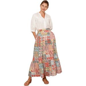 Ophelia and Indigo Coco Pintuck Tiered Skirt